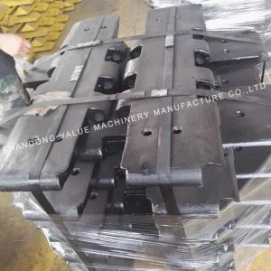 Chaussure de chaussure Classic Crawler Crane   Chaussure de piste de grue sur chenilles   1. Spécifications des chaussures de piste Lima: 2. Les coussins de voie Lima sont adaptés à ces modèles: 3. Piste de rail de Lima reliée par une broche flottante pleine pièce, méthode d'installation comme suit: 1). En tant que photos, placez deux chaussures de course ensemble 2). Mettez deux broches dans les trous de la chaussure comme photos: 3). Corrigez les deux côtés ...     Fabricants de chaussures à chenilles à chenilles de Lima - Produits - Machines